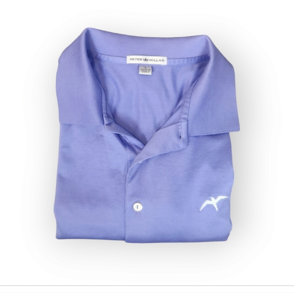 Peter Millar Crown Polo‎ Size Large In Lavender